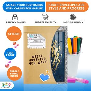 700 Pack Brown Kraft Bubble Mailer 5X9 Pouces Auto-scellant Étanche Enveloppes D'expédition 56 GSM Rembourré Kraft Mailer - Product Image 6