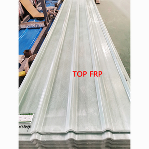 Plaque de toiture en FRP Skylight, haute résistance, ondulée, en fibre de verre, translucide, transparente, panneau de toiture en plastique clair - Product Image 4