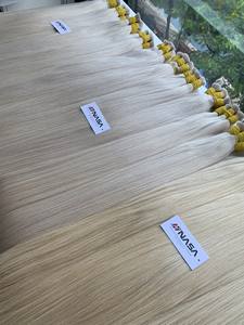 Extensiones de Cabello Natural Ondulado Virgen Remy Vietnamita al Por Mayor a Precio de Fábrica, Color 613 Cenizo, Paquetes de Cabello de Donante, Trama Doble a Máquina, 100 Gramos - Product Image 6