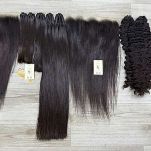 Extensiones de Cabello Humano Vietnamita Premium, Cabello Vietnamita Virgen en Trama Ondulada, Cierre HD, Súper Doble Trama, Extensiones de Trama a Máquina - Product Image 4