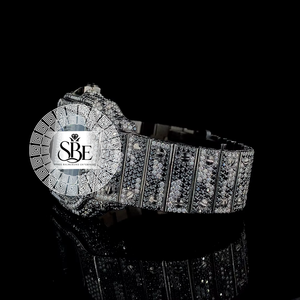 Montre en acier inoxydable et diamant moissanite la plus vendue pour les cadeaux d'entreprise, les mariages, les fiançailles et un usage quotidien élégant - Product Image 2