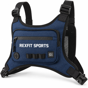 Bolsa deportiva transpirable de malla para correr, bandolera personalizada con correas ajustables y bolsillo frontal para guardar objetos, ideal para trotar y hacer senderismo. - Product Image 1