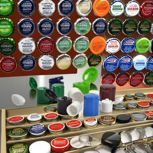 Capsules à rabat multicolores en PET pour bouteilles, usage chimique, fabriquées en Inde - Product Image 3