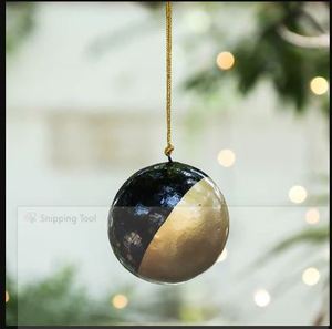 Adornos Navideños de Plástico G.M.DEHQANI and SONS, Juego de 16 Piezas de 8 cm, Decoración Redonda Colgante con Serigrafía - Product Image 3