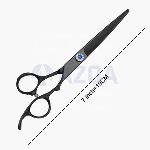 Ciseaux de coiffure professionnels en acier inoxydable noir de 6,5 pouces avec étui en cuir PU pour la vente en gros - Product Image 2