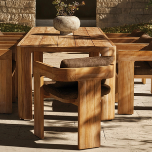 โต๊ะเฟอร์นิเจอร์ทรงสี่เหลี่ยมผืนผ้าสไตล์โมเดิร์นเรียบง่าย เหมาะสำหรับการรับประทานอาหาร พร้อมด้วยความทนทานสำหรับใช้งานกลางแจ้ง - Product Image 6