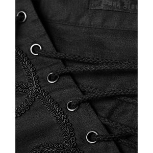 2026 Top Selling <b>Men's</b> Gothic Pirate Shirt Costume Comfortable Black Lace-up Poet Shirt V-neck Retro Cosplay Top - Product Image 4