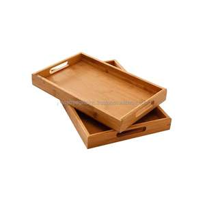 Plateau en bois moderne poli de luxe, respectueux de l'environnement, fabriqué à la main, plateau de service pour table à manger et cuisine, taille personnalisée, passe au lave-vaisselle - Product Image 5