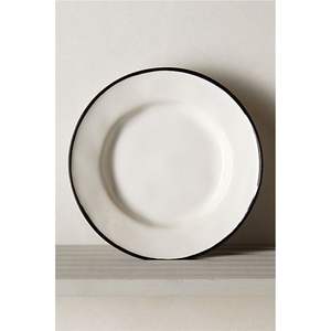 Plato de Presentación Estilo Nórdico con Esmalte Crema, Plato de Metal con Borde para Cena, Suministros Profesionales para Catering, Plato Base para Restaurante - Product Image 6