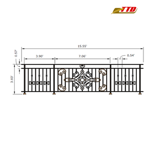 ราวเหล็กตกแต่ง ราวระเบียงเหล็ก ราวเหล็กภายนอก ราวเหล็กสั่งทำ ราวระเบียงเหล็กดัดมือ ดีไซน์ทันสมัย - Product Image 6