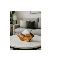 Porta servilletas decorativo de madera con diseño tallado, accesorio elegante para mesa de comedor, organizador de cocina con estilo, pieza de decoración elegante para el hogar. - Product Image 4