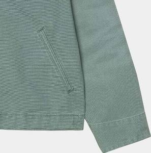 Chaqueta de Trabajo Unisex de Lona con Mezcla de Algodón, Estilo Vintage, Cuello Camisero, Transpirable y Resistente - Product Image 3