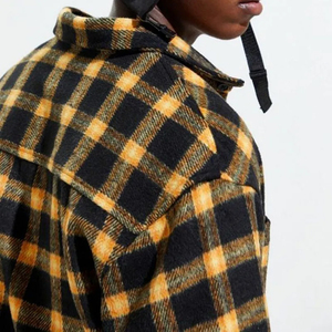 OEM Flannel Shirt Manufacturer Custom Logo & <b>Label</b> Street Fashion Full Sleeves Plaid Shirts Bulk Buy Casual Outerwear Apparel - Product Image 2