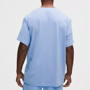 Camiseta de Manga Corta para Hombre, Verano, 100% Algodón, Transpirable, Bordada, Cuello Redondo, Casual, Marca de Lujo, Corte Regular, Talla Grande, 180 Gramos - Product Image 2