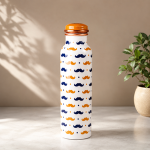 100% Original Floral Print Pure <b>Copper</b> 500ml Eco-Friendly Water <b>Bottle</b> with Anti-Corrosion Coating Dishwasher Safe for Office Us - Product Image 3