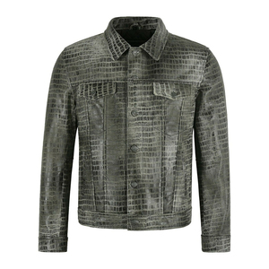 Premium PU Leather Durable <b>Winter</b> Windproof Hooded Slim Fit Stylish Fashion Streetwear Outerwear Jacket Custom Logo Front Unisex - Product Image 1