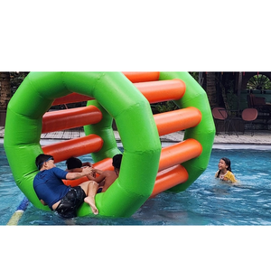 Barres parallèles gonflables jaunes et noires en PVC, diamètre 2 m, équipement d'entraînement physique, utilisation en extérieur toutes saisons - Product Image 3