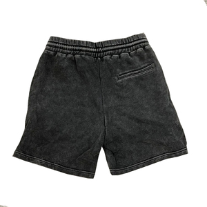 Men's Solid Color Mid Waist Washed Cotton Shorts Drawstring Casual Short Pants Breathable Knitted <b>Fabric</b> Style - Product Image 6