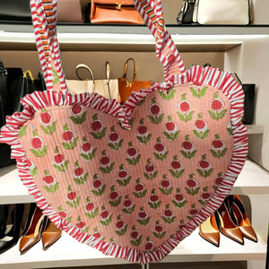 Sacs à main mignons et tendance, organisateurs, avec fermeture éclair, en coton à volants, sacs de plage pour femmes, couleur unie, été - Product Image 2