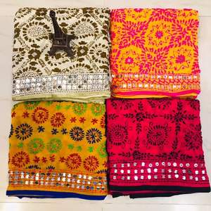 Dupatta Étnica Phulkari para Estilo Punjabi, Chunni Colorida Bordada, Estola Bagh con Trabajo de Hilo, Pañuelo Nupcial Jaago, para Noche de Fiesta - Product Image 4