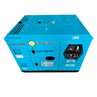 Générateur diesel silencieux 50Hz 60Hz 5/7/9/10/12KVA 110/380V monophasé/triphasé certifié EPA, groupe électrogène diesel portable insonorisé