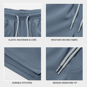 Men's Sport Running Shorts with Phone Pockets 2 in 1 Design Quick Dry 100% Polyester Board Shorts for Gym Athletic Workouts - Product Image 6