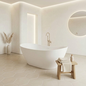 Salvere Freestanding Tub FW-8824-59-S - Modern Durable Acrylic Bathtub 2-Year Warranty for <b>Bathroom</b> - Product Image 6