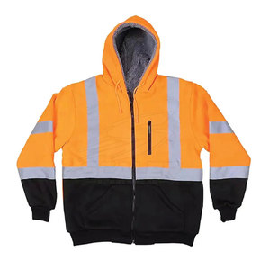 Venta de Fábrica, Sudaderas Reflectantes Impermeables de Alta Visibilidad, Ropa de Seguridad, Sudadera con Capucha de Manga Larga, Ropa Deportiva ANSI - Product Image 3
