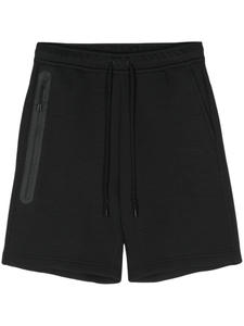 Short de jogging décontracté bleu pour homme grande taille, respirant, 100 % coton tricoté, taille mi-haute, avec cordon de serrage, poche zippée, couleur unie, sport - Product Image 3