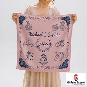 Elegante Pañuelo Personalizado con Diseño Impreso, Pañuelo de Moda para la Cabeza, Pañuelo Cuadrado con Sensación de Seda, Venta al por Mayor, Fabricante Textil OEM ODM - Product Image 1