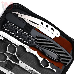 Professional 6 Inch Stainless Steel High Quality Durable Hair Cutting Scissors Thinning Scissors and <b>Razor</b> - Product Image 2