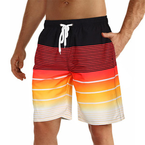 Shorts de bain pour hommes avec logo personnalisé, en toile, taille élastique, coupe mi-haute, séchage rapide, 100 % coton, 5 pouces - Product Image 6