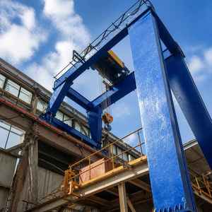 Grue semi-portique personnalisée Dejun 5T-100T avec chariot européen et moteur et boîte de vitesses pour déplacement rapide sur le sol - Product Image 1