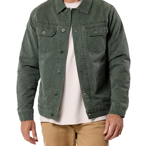 Winter Men's Premium Casual Denim Jacket 100% Cotton Classic <b>Button</b> Design Windproof Anti-Bacterial 100% Cotton Woven Solid Fit - Product Image 3