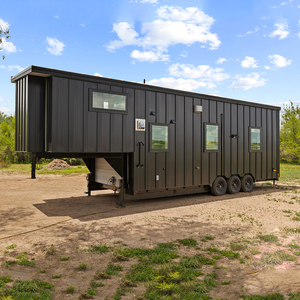 Versatile Prefab Tiny House Portable Modular Home Cabin Wheels 4 Person Lightweight Travel <b>Camping</b> <b>Kitchen</b> Bathroom Space - Product Image 1