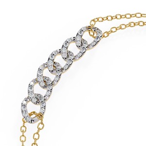 Pulsera Minimalista de Oro Sólido de 14k con Diamantes Cultivados en Laboratorio, Corte Brillante Redondo, Estilo Cubano, Joyería Fina para Mujer - Product Image 2