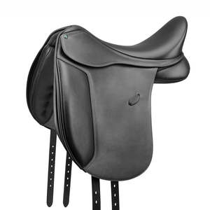 Selle d'obstacle anglaise avec arceau en bois, construction en cuir et quincaillerie nickelée - Product Image 1