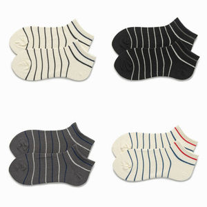 Calcetines deportivos casuales de algodón para hombre, calcetines cortos de rayas sólidas, 100% algodón, impresión de logotipo personalizado, la mejor calidad en venta - Product Image 5