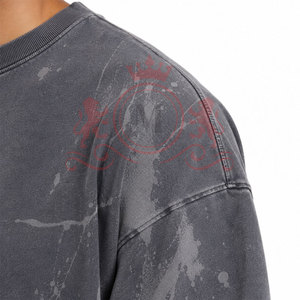 Camiseta Casual de Algodón Suave con Hombros Caídos, Efecto Desgastado por el Sol, Corte Holgado Moderno y Acabado Lavado con Estilo - Product Image 5