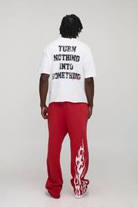 Pantalones Deportivos Personalizados al por Mayor para Hombre, Pantalones Deportivos Casuales de Felpa de Algodón con Estampado DTF, Fabricación OEM ODM con Logotipo Personalizado - Product Image 1