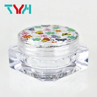Pot cosmétique en plastique transparent octogonal SAN PS 10ml 15ml 20ml, écologique, recyclable, avec couvercle à vis, pour poudre libre (série BMB)