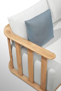 Luxury Teak Wood <b>Outdoor</b> Sectional <b>Sofa</b> Set Modern Patio Furniture for Villa Resort Hotel - Product Image 2