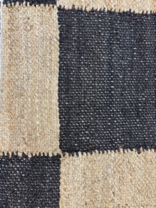 Tapis géométrique en jute rectangulaire, tissage plat, kilim, pour salon, réversible, nettoyable, à poils fins, écologique - Product Image 3