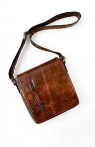 Sac bandoulière Leatherman en cuir véritable, souple, en polyester, style classique, unisexe, usage quotidien, fermeture éclair durable, marron - Product Image 6