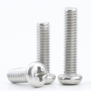 100 piezas/bolsa Tornillo de máquina de cabeza Phillips cruzada de acero niquelado M1.2 M1.4 M1.6 M2 M2.5 M3 M4 M5 M6 Tornillo de máquina de cabeza redonda - Product Image 5