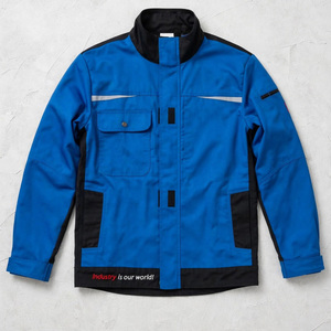 Custom Logo Work <b>Jacket</b> <b>Men</b> Industrial Construction Uniform Blue Black Workwear <b>Jacket</b> With <b>Reflective</b> Stripe - Product Image 3