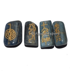 Juego de Piedras Usui Reiki Pulidas en Blanco y Negro, Piedras Semipreciosas para Artesanía - Product Image 5