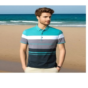 Custom <b>Men's</b> Business Casual Solid Pattern <b>Short</b>-Sleeved <b>for</b> Polo Top in Anti-Wrinkle Knitted Fabric (4XL) - Product Image 1
