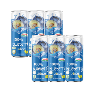 Nawon 100% Blueberry Juice 250ML Canned No Sugar Added Vitamin C Enriched Healthy <b>Beverage</b> Manufacturer in Vietnam - Product Image 1