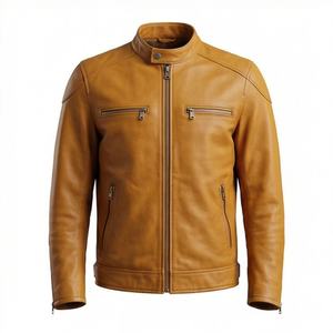 Veste de moto en cuir véritable pour homme de qualité supérieure, nouvelle arrivée, vestes de moto d'hiver, protections amovibles, personnalisables - Product Image 1